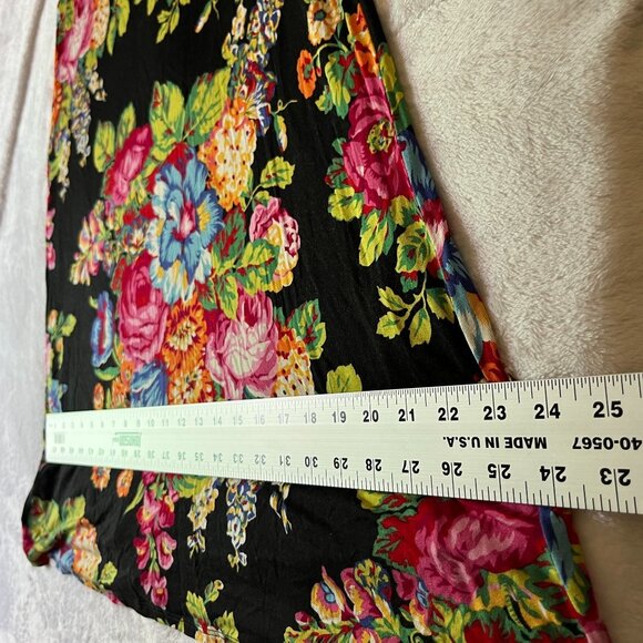 Anthropologie ett:twa Coreyell Floral Turtleneck Dress Medium Black Stretch - Picture 6 of 11